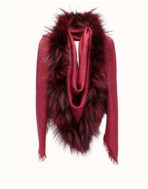 fendi wool scarf|fendi touch of fur shawl.